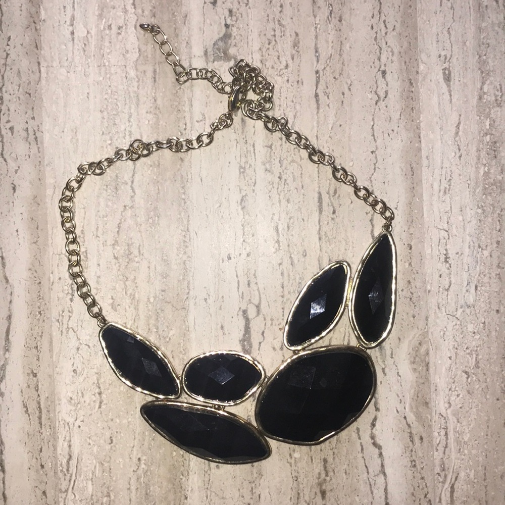 Black and Gold Necklace and earring set